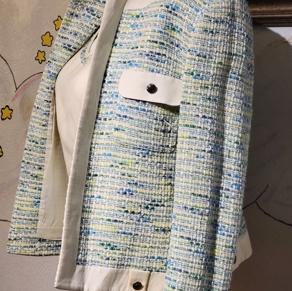 Women's Multicolor Tweed Jacket Tahari By Levine